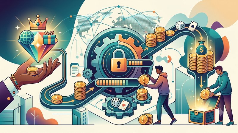 Схематичное изображение процесса выполнения условий отыгрыша бонусов в онлайн казино Casino 88 In